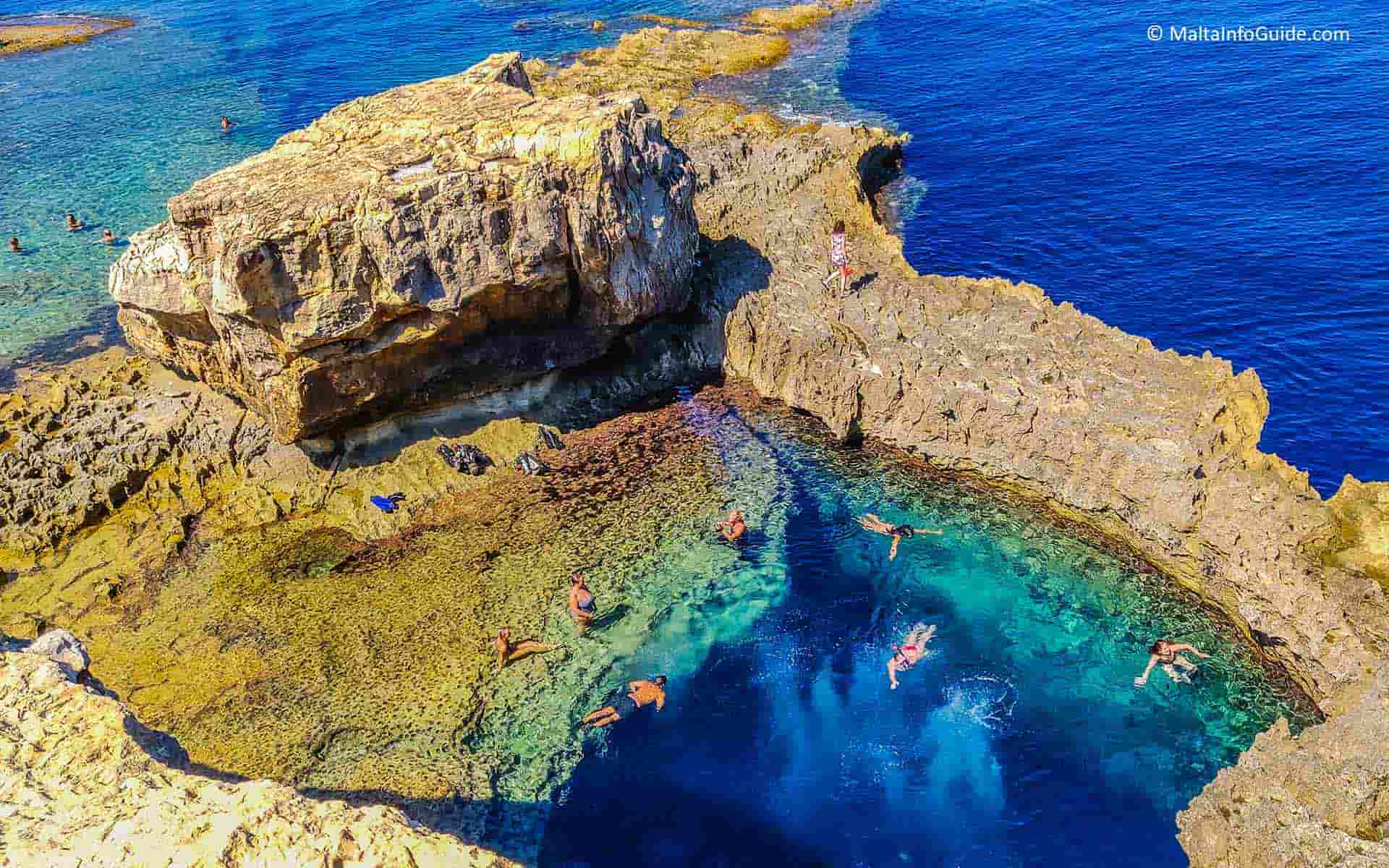 The Blue Hole in Dwejra, a dive site